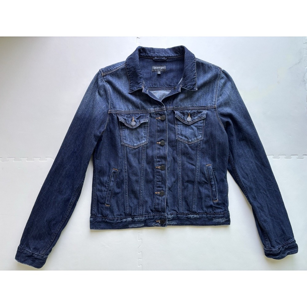 MISS ME Jean Jacket Denim Trucker Ombre Dark Western Cowgirl Capsule - Size S
